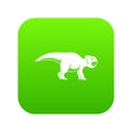 Ceratopsians dinosaur icon digital green Royalty Free Stock Photo