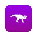 Ceratopsians dinosaur icon digital purple Royalty Free Stock Photo
