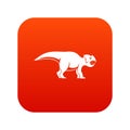 Ceratopsians dinosaur icon digital red Royalty Free Stock Photo