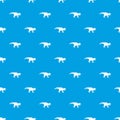 Ceratopsians dinosaur pattern seamless blue Royalty Free Stock Photo