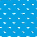 Ceratopsians dinosaur pattern seamless blue Royalty Free Stock Photo