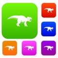 Ceratopsians dinosaur set color collection