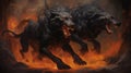 Cerberus Unleashed: A Mythical Canvas Awakens with AI Artistry