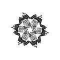 Cercle Border from creative seamless of Ramadan arabic calligraphy shaped in mandala ornaments style.