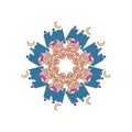 Cercle Border from creative seamless of Ramadan arabic calligraphy shaped in mandala ornaments style.