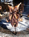 Cerdo al asador en San Antonio de Areco, Argentina Royalty Free Stock Photo