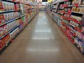 Cereal aisle at supermarket