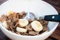 Cereal with Banana and Milk Royalty Free Stock Photo