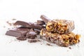 Cereal bar with chocolate Royalty Free Stock Photo