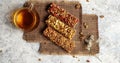 Cereal bars with herb tea