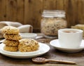 cereal biscuits with seeds of flax