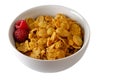 Cereal bowl with raspberries