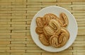 Cereal butter cookies on dish