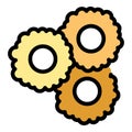 Cereal circles icon vector flat