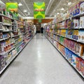 The cereal, coffee and tea aisle at a Publix grocery store in Orlando, Florida