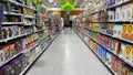 The cereal, coffee and tea aisle at a Publix grocery store in Orlando, Florida Royalty Free Stock Photo