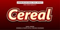 Cereal editable text effect