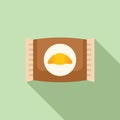 Cereal food package icon flat vector. Snack pack Royalty Free Stock Photo