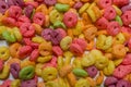 CEREAL IN THE FOREGROUND ON WHITE BACKGROUND Royalty Free Stock Photo
