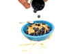 Cereal And Fresh Blueberries