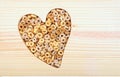 Cereal in heart shape Royalty Free Stock Photo