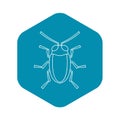 Cereal leaf beetle icon, outline style Royalty Free Stock Photo