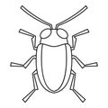 Cereal leaf beetle icon, outline style Royalty Free Stock Photo