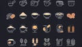 Cereal meal line icons. Concept. Generative AI