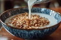 Cereal and Milk Bowl Royalty Free Stock Photo