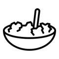Cereal plates icon outline vector. Breakfast bowl Royalty Free Stock Photo
