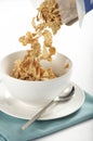 Cereal pouring into bowl Royalty Free Stock Photo