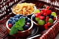 Cereals with berry fruits Royalty Free Stock Photo