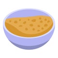 Cereals bowl icon, isometric style Royalty Free Stock Photo