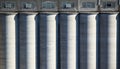 Cereals cement silos Royalty Free Stock Photo
