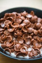 Cereals chocolate with fresh milk Royalty Free Stock Photo