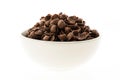 Cereals chocolate in white bowl Royalty Free Stock Photo