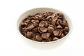 Cereals chocolate in white bowl Royalty Free Stock Photo