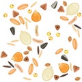 Cereals grains seamless pattern