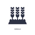 cereals icon on white background. Simple element illustration from agriculture concept