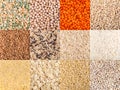Cereals set background Royalty Free Stock Photo