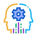 Cerebral hemisphere settings icon vector outline illustration