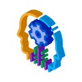 Cerebral hemisphere settings isometric icon vector illustration