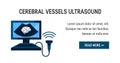 Cerebral vessels ultrasound concept