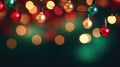 Illumination and decoration holiday concept Christmas garland bokeh lights over soft background Royalty Free Stock Photo