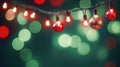 Illumination and decoration holiday concept Christmas garland bokeh lights over soft background Royalty Free Stock Photo