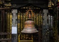 Ceremonial Bell Inside a Temple in Kathmandu Royalty Free Stock Photo