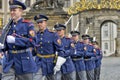 Ceremonial changing of the Guards at Prague Castle Royalty Free Stock Photo