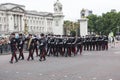 Ceremonial changing of the London guards in front of the Buckingham Palace, United Kingdom