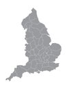 Ceremonial Counties Map of England