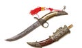 Ceremonial Curved Dagger and Ornamental Scabbard Royalty Free Stock Photo